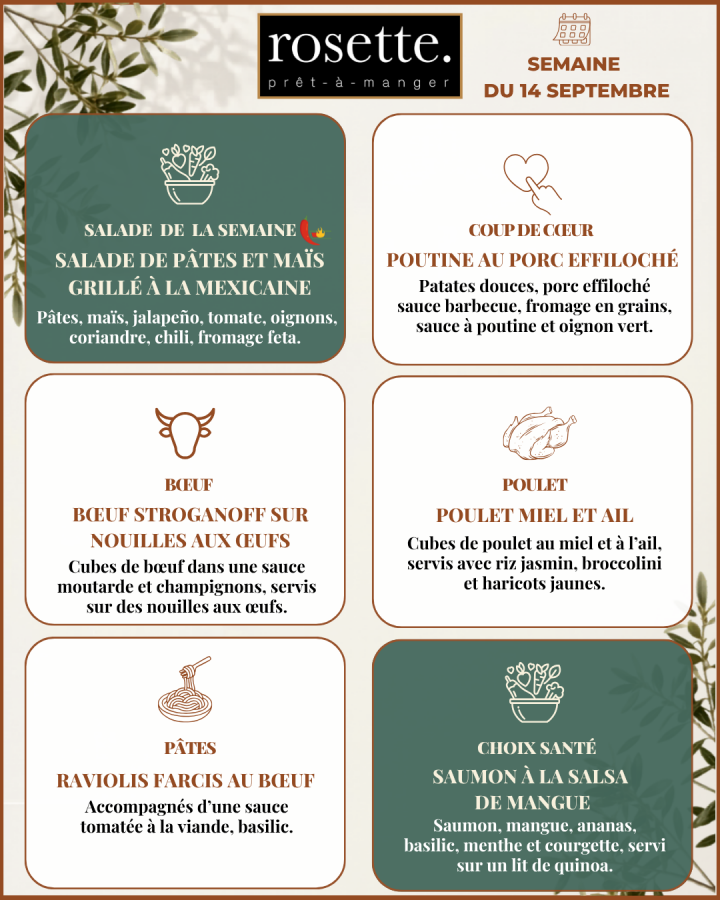 MENU 14 sept