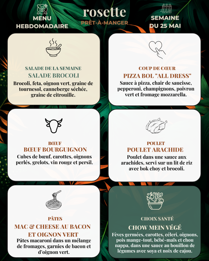 MENU 25 mai