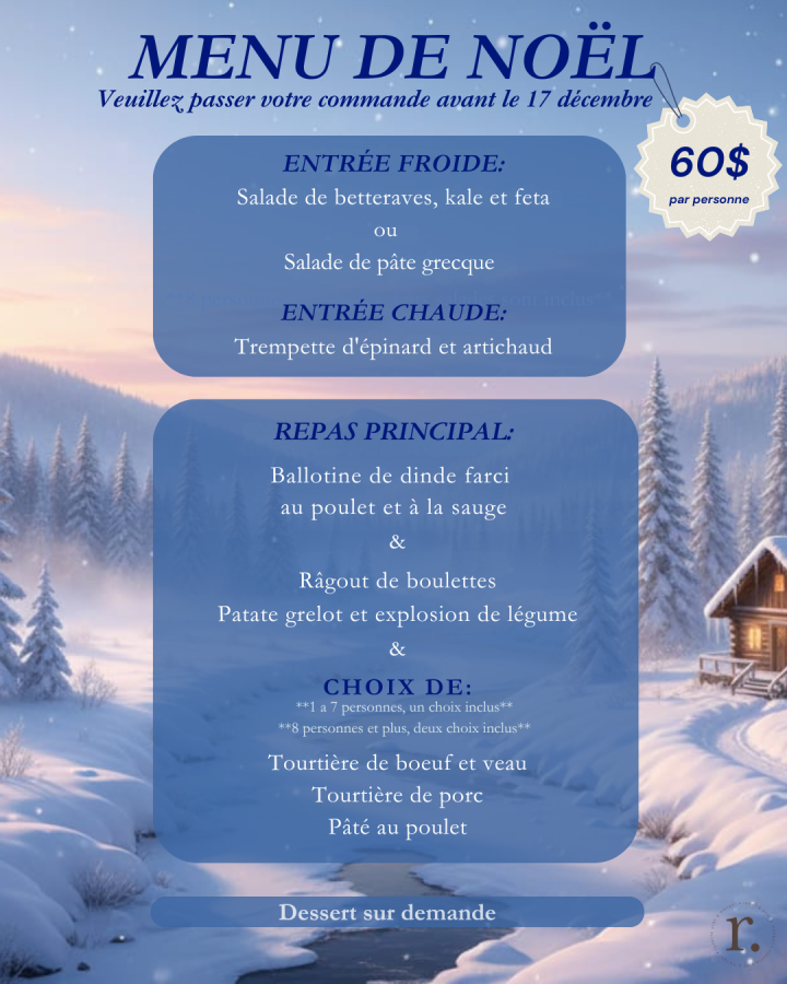 Menu de noel.