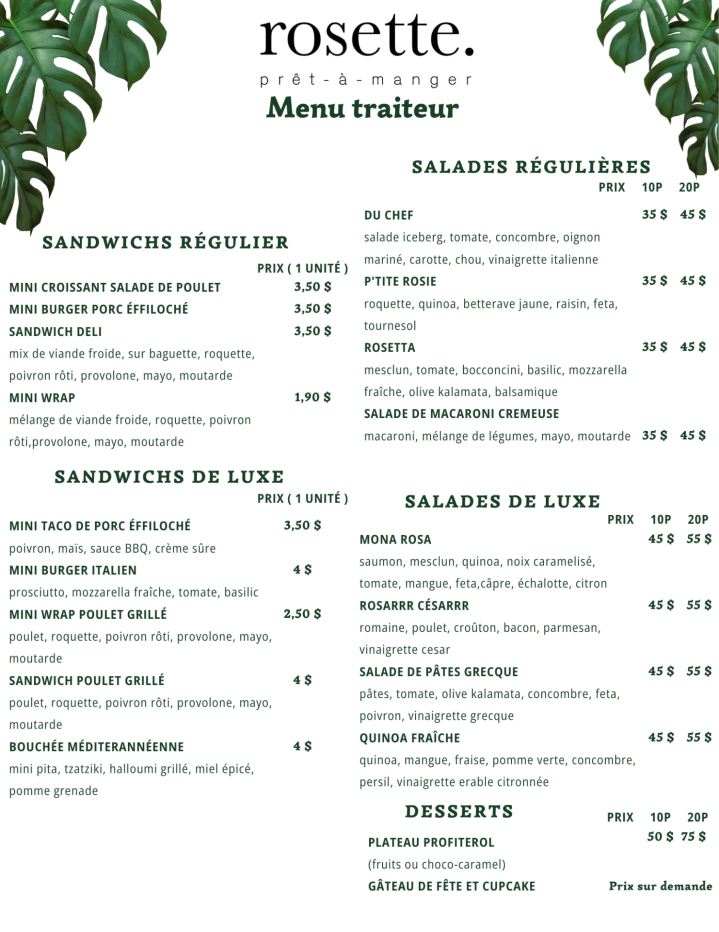Menus
